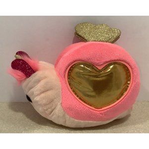 Zuru Rainbowcorns Snail Plush Pink With Gold Heart Stuffed Animal Soft Toy Plush